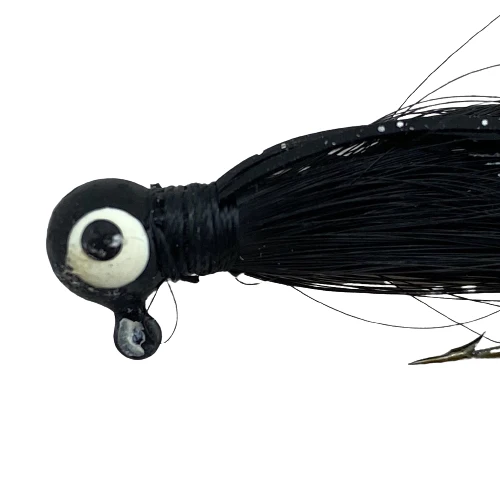 Paps Hair Jig 5 Pack Black Head Black Tail - Image 2