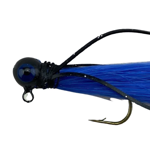 Paps Hair Jig 5 Pack Black Head Blue Tail - Image 2