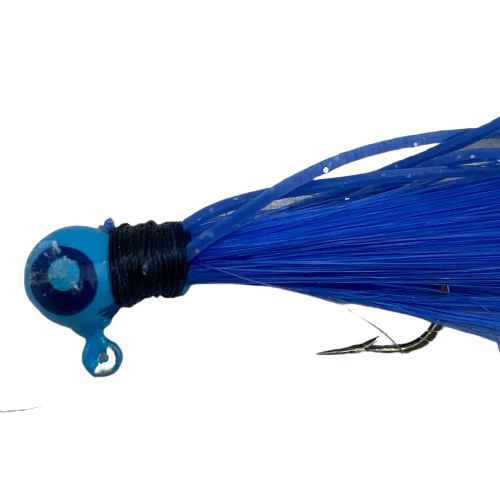 Paps Hair Jig 5 Pack Blue Head Blue Tail - Image 2