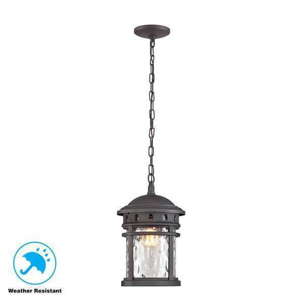 Home Decorators Collection One Light Black Outdoor Pendant Damaged Box