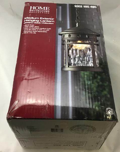 Home Decorators Collection One Light Black Outdoor Pendant Damaged Box - Image 2