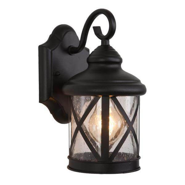 Yosemite Home Decor Light Exterior Lantern in Black Finish Small Size Damaged Box