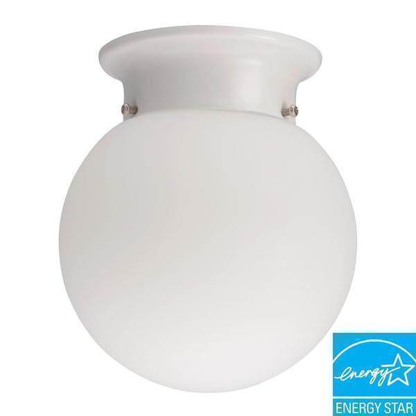 Lithonia Lighting 1 Light White Fluorescent Ceiling Flush Mount Damaged Box