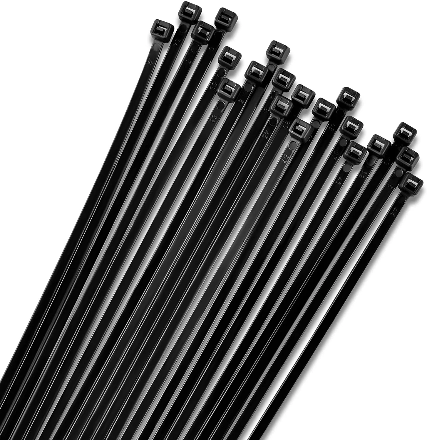 1000 Black Heavy Duty Zip Ties 8 Inch - Image 2