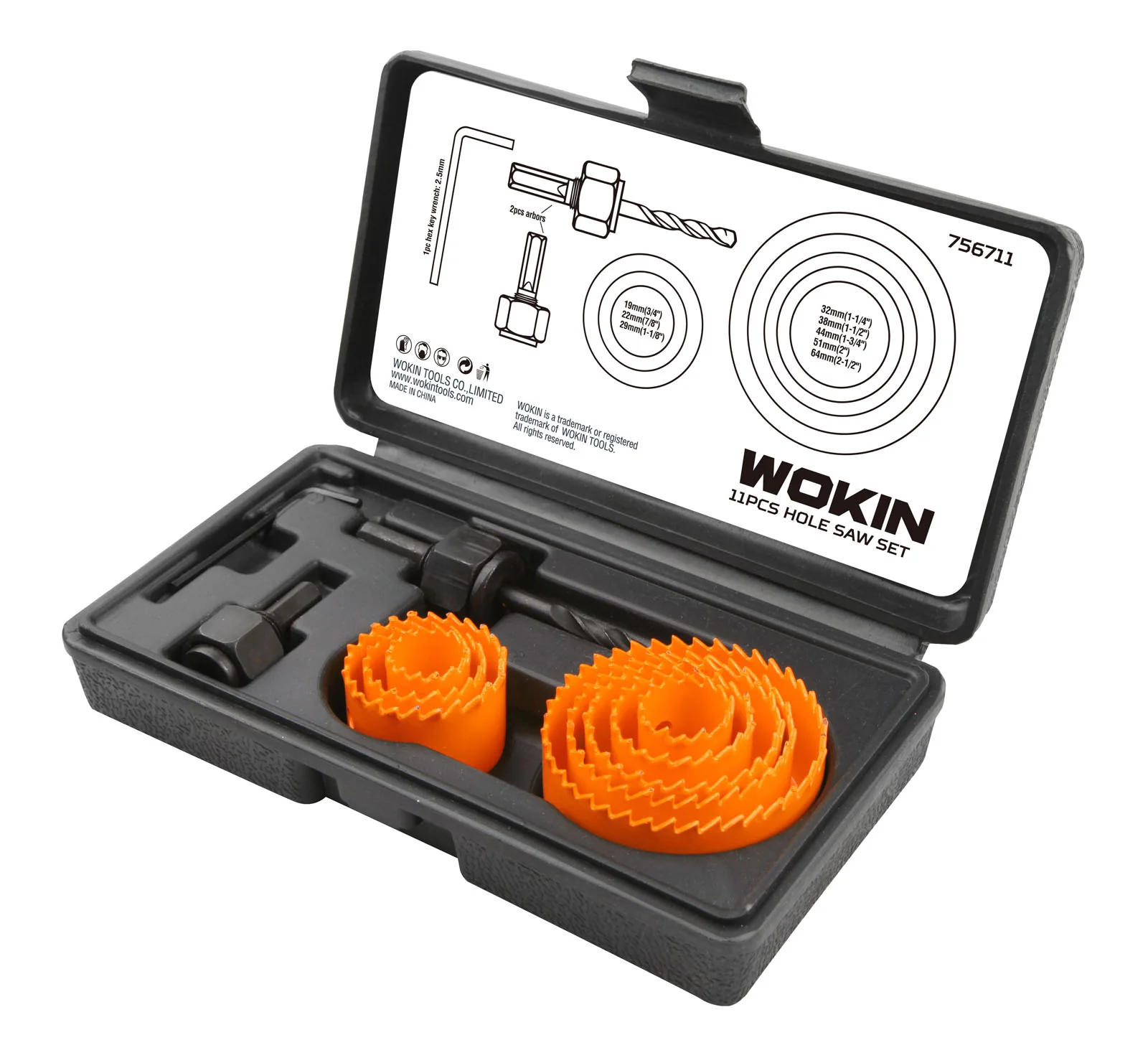 Wokin 11 Pieces Hole Saw Set - Image 2