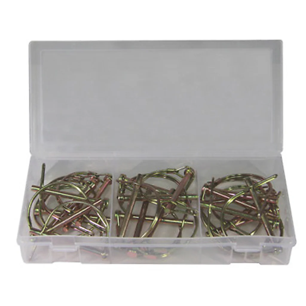 20 Piece Round PTO Pin Assortment 2 1 2 Inch x 1 4 Inch