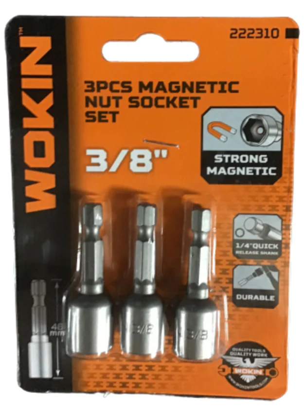 Wokin 3 Pieces Magnetic Nut Socket Set - 3/8 Inch - Image 3