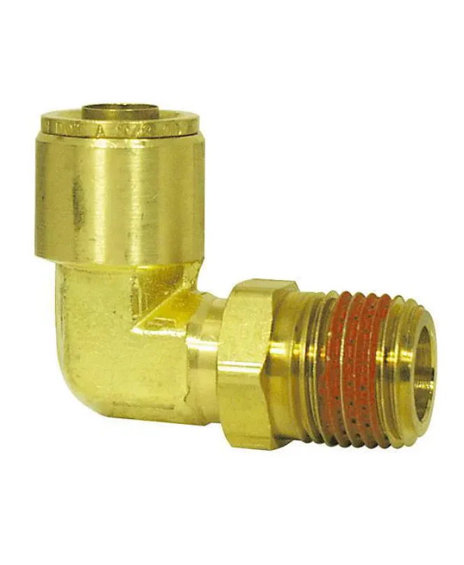 5pk DOT Approved Brass Air Brake Push-To-Connect Male Elbow Damaged Bag