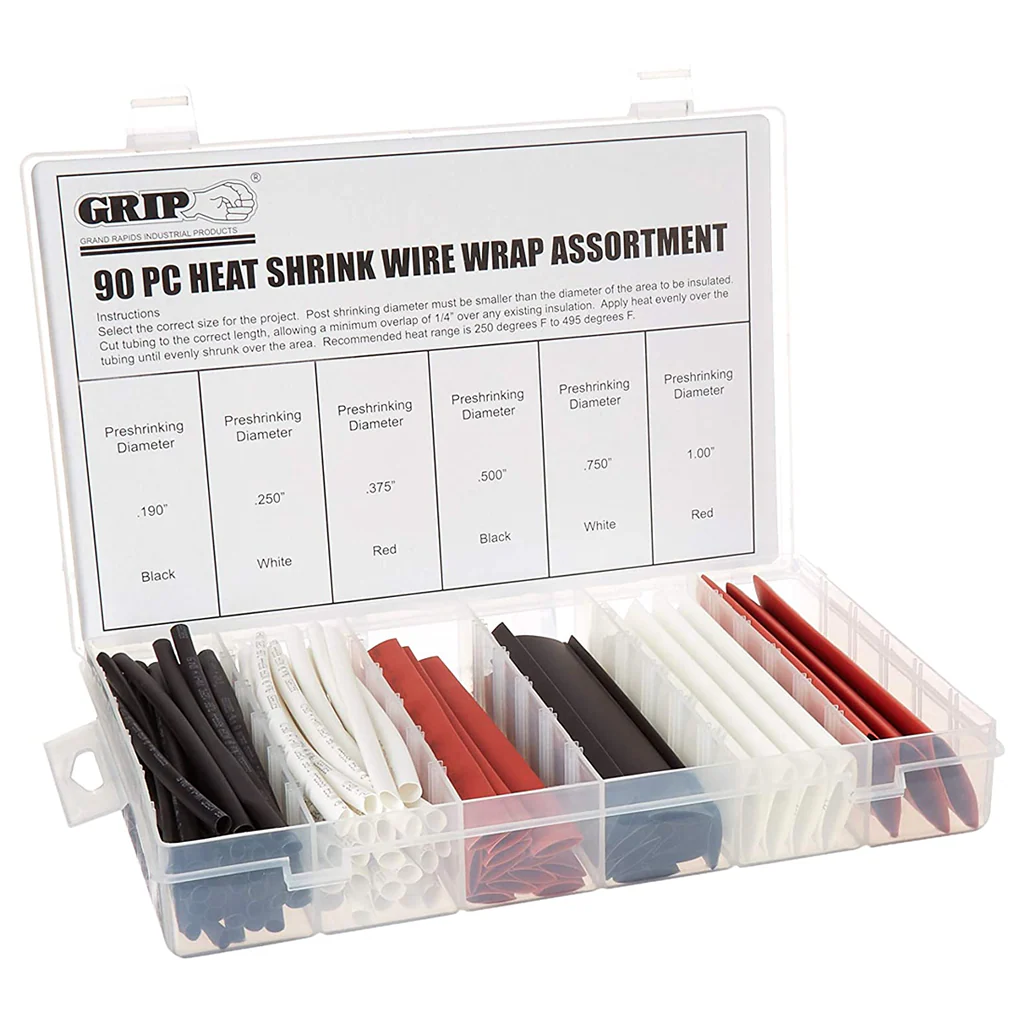 90 Piece Heat Shrink Wire Wrap Assortment - Image 2