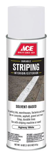 Ace Striper White Solvent-Based Striping Paint Spray 18 oz - Image 2