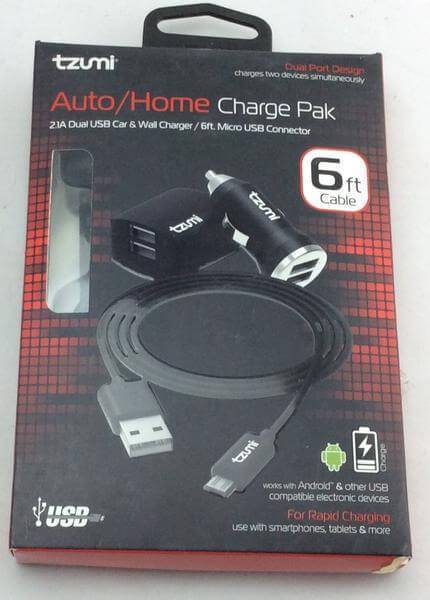 Auto Home Charge Pack with Micro USB Connector Damaged Package - Image 2