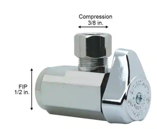 BrassCraft 1/2 in. FIP Inlet x 3/8 in. Compression Outlet 1/4-Turn Angle Valve *DAMAGED BOX* - Image 2