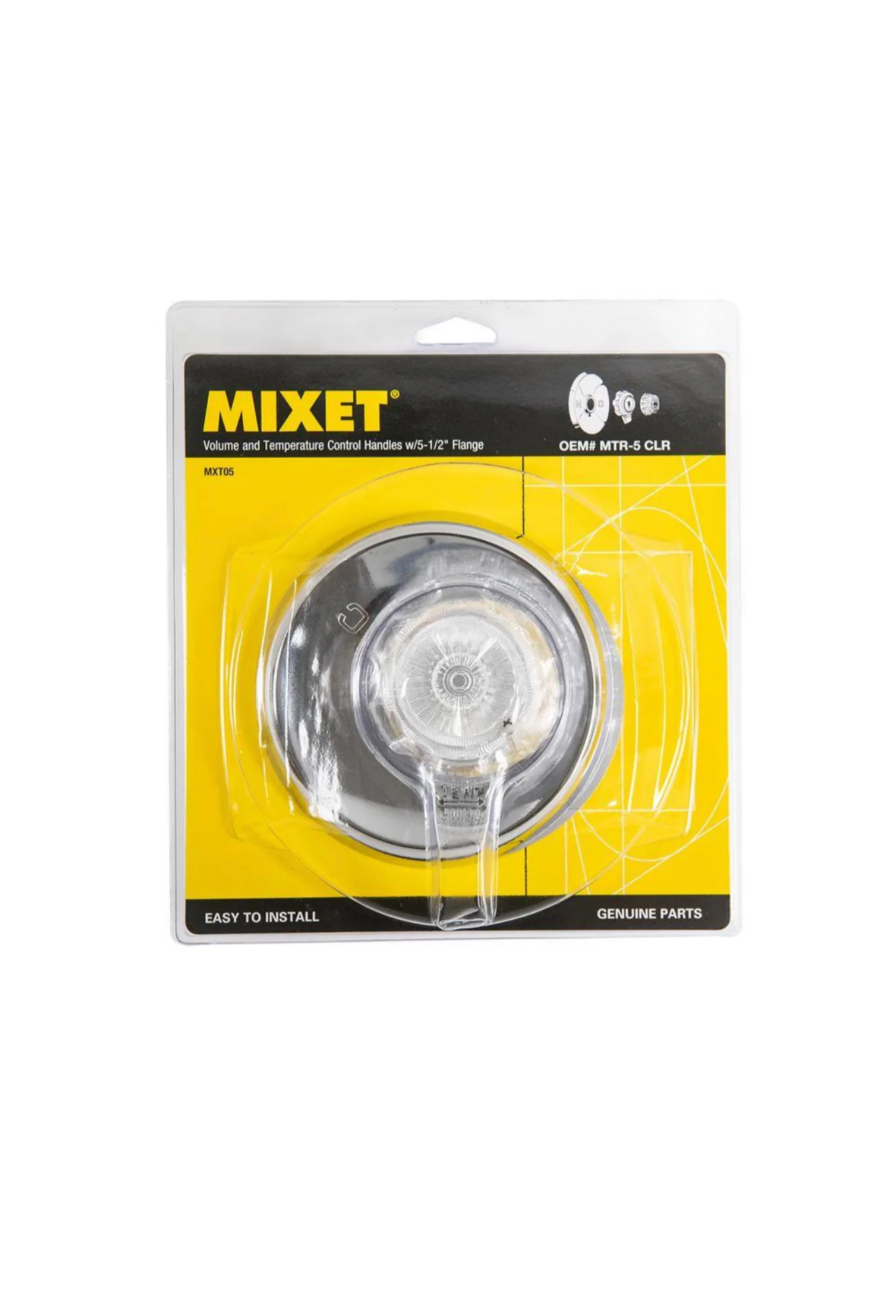 Brasscraft 2-Handle Valve Trim Kit for Mixet in Chrome with Clear Handles (Valve Not Included) Damaged Box - Image 2