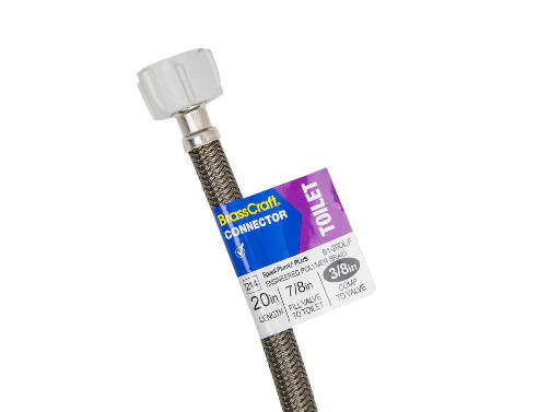 BrassCraft 3/8 in. Compression x 7/8 in. Ballcock Nut x 20 in. Braided Polymer Toilet Supply Line - Image 2