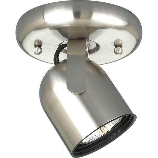 Brushed Nickel 1-Light Spotlight Fixture Damaged Box