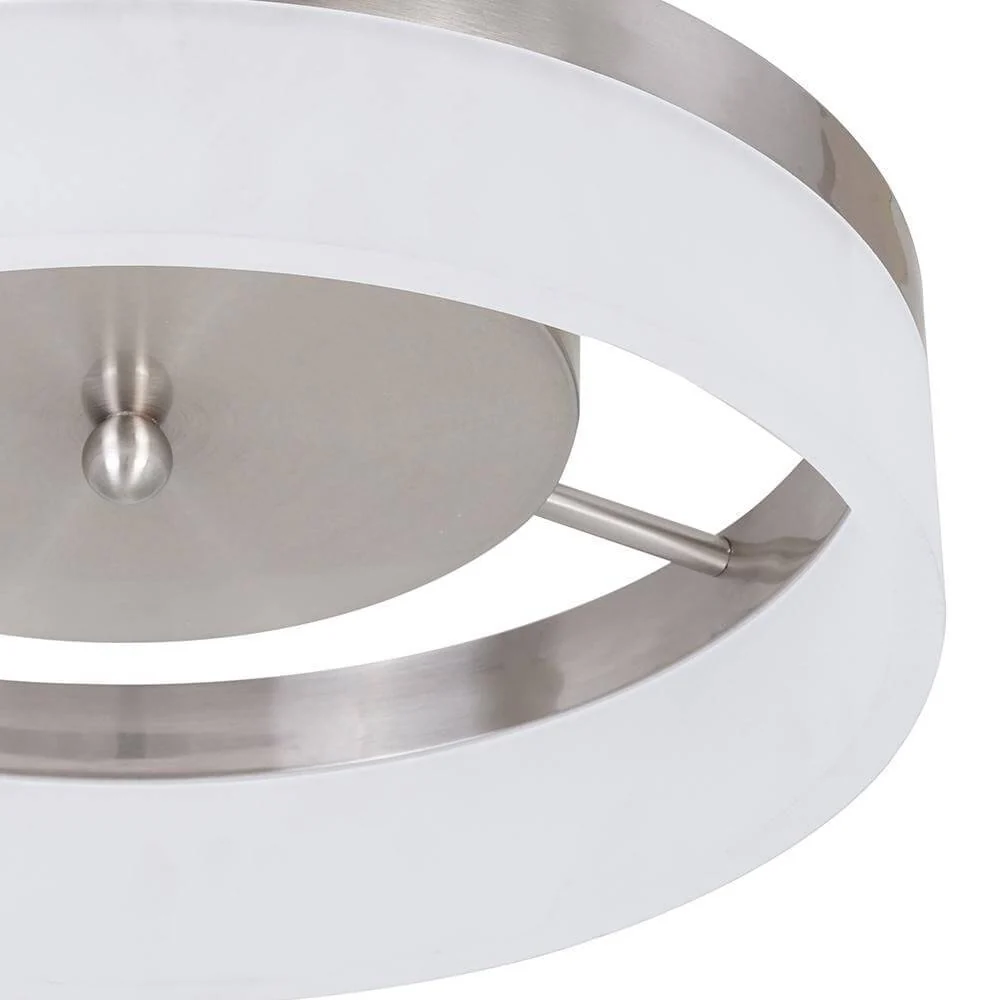 Brushed nickel integrated LED ceiling flush mount damaged box - Image 2