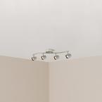 Brushed nickel LED dimmable fixed track lighting kit with wave bar damaged box - Image 2