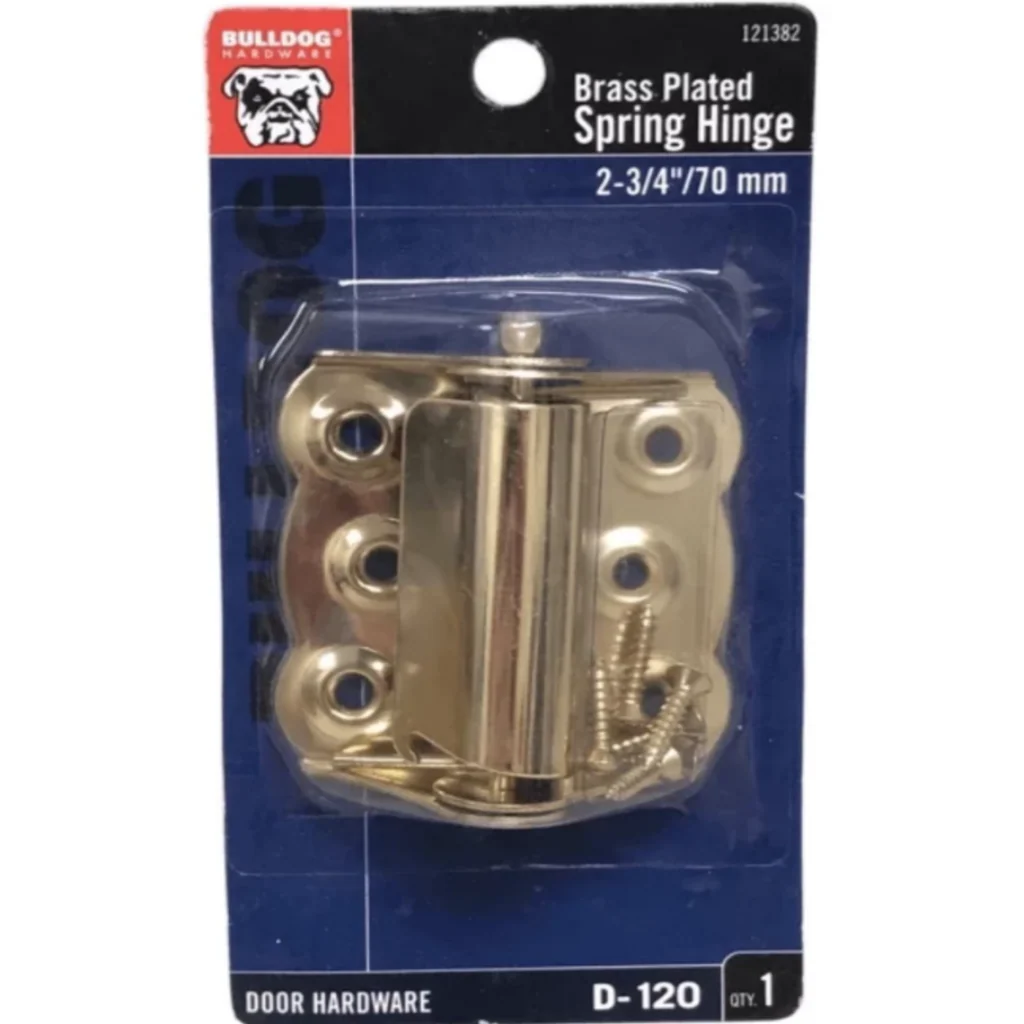 Bulldog Hardware Brass Plated 2 3 4inch Spring Hinge