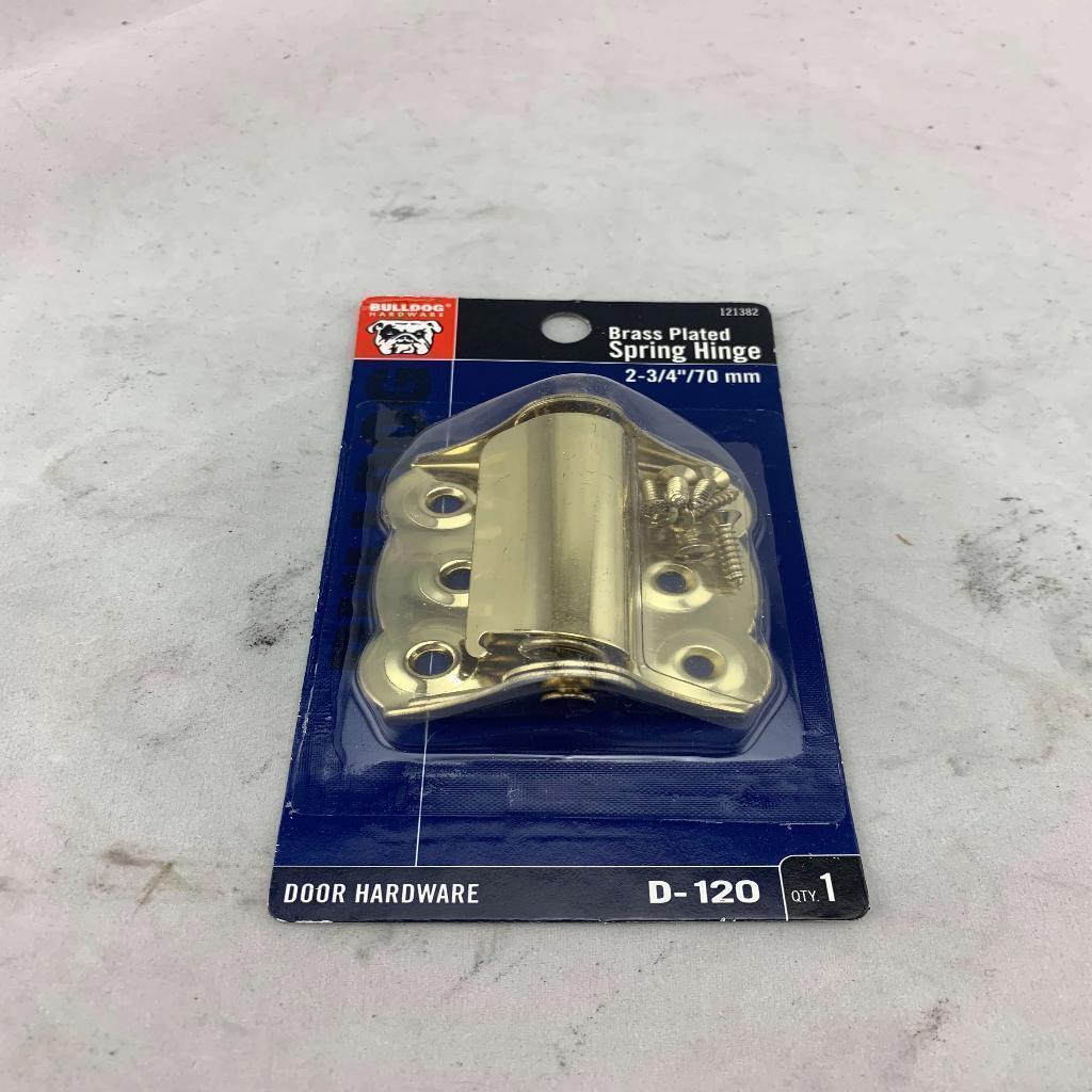 Bulldog Hardware Brass Plated 2 3 4inch Spring Hinge - Image 2
