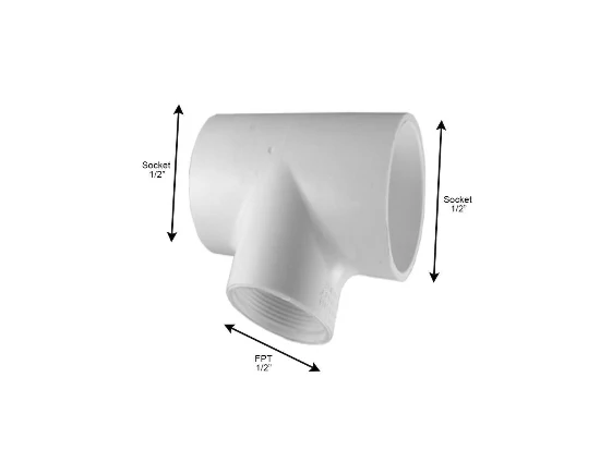 Charlotte Pipe 1/2 in. PVC Tee S x S x FPT Pro Pack (15-Pack) DAMAGD BOX - Image 4