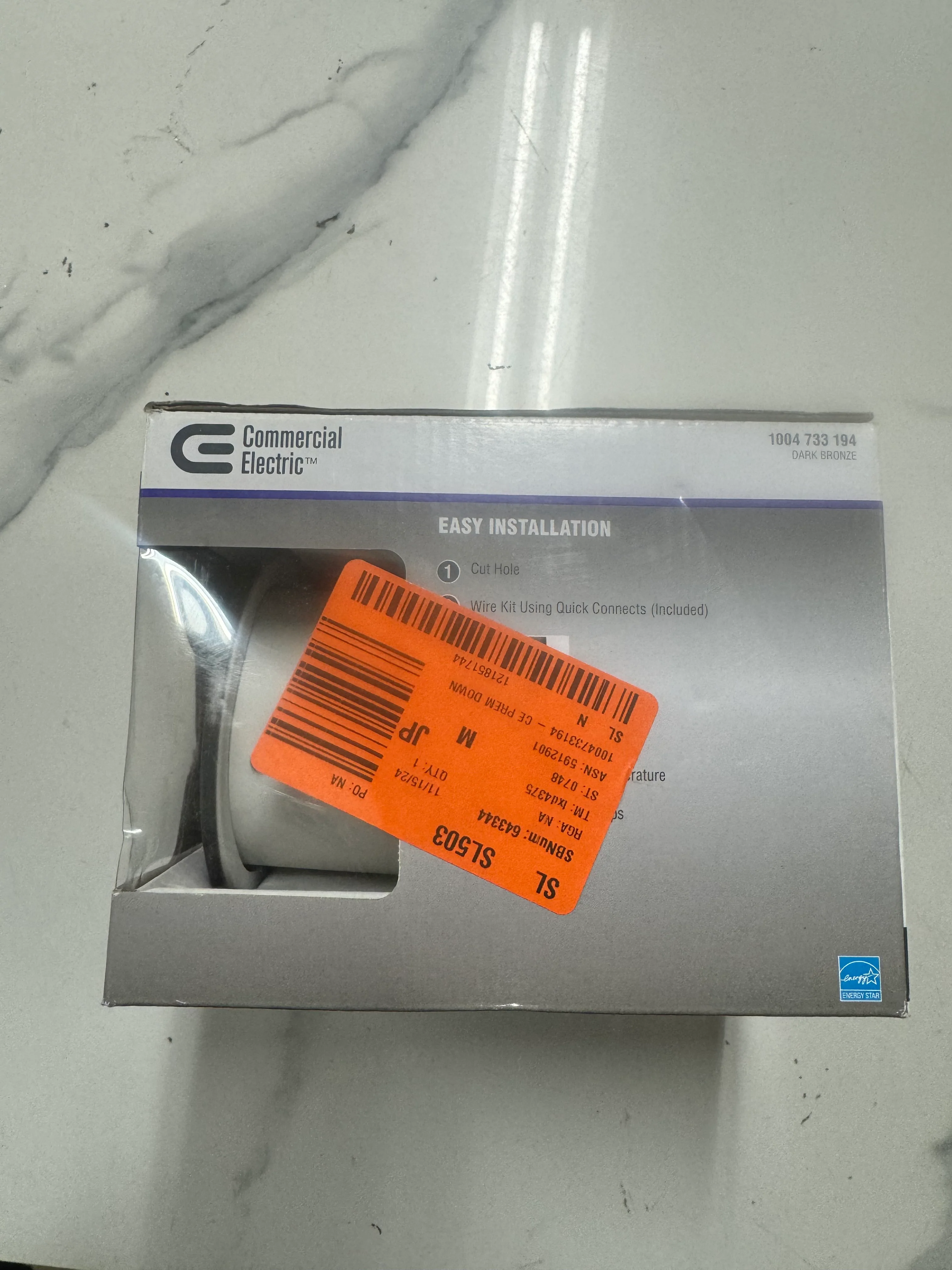Commercial Electric 3 Inch LED Color Changing Recessed Kit Dark Bronze Damaged Box - Image 2