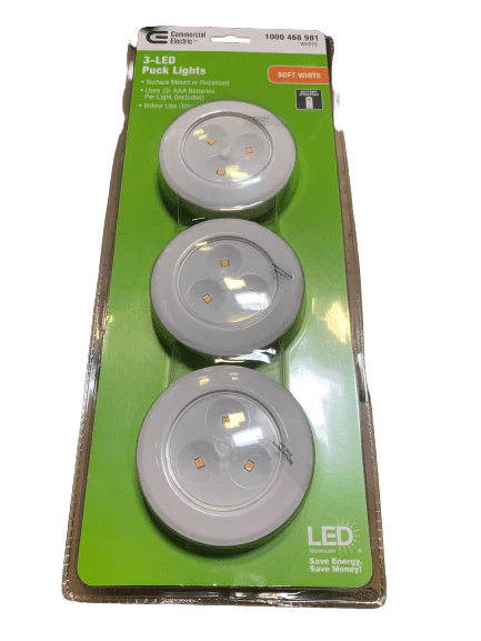 Commercial Electric 3 LED Puck Lights - Image 3