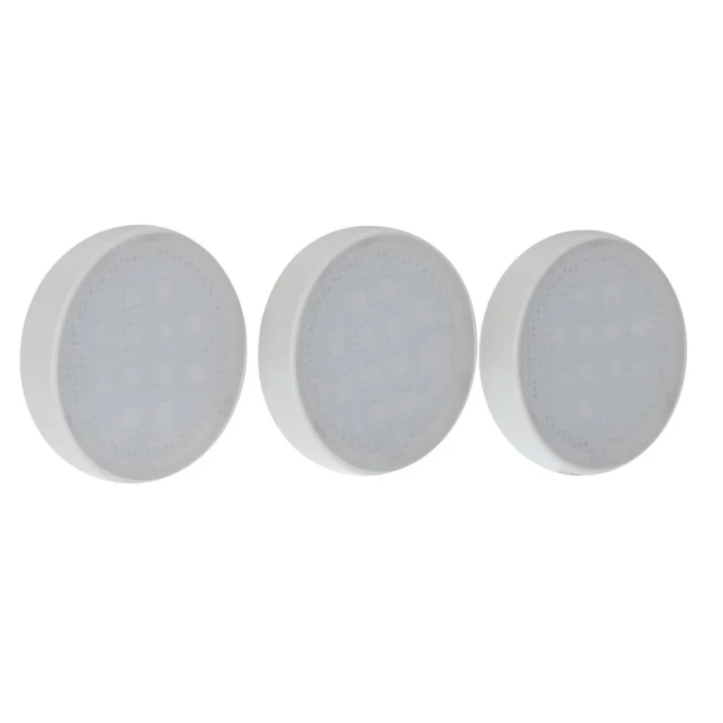 Commercial Electric 3 Light LED White RGB Color Changing Puck Light Kit Damaged Packaging