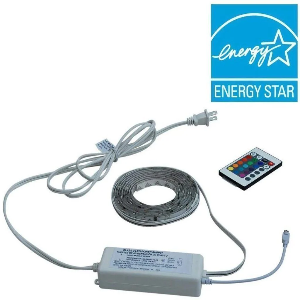 Commercial Electric 8 ft. Color Changing LED Flexible Tape Under Cabinet Light with Wireless Remote Damaged Box