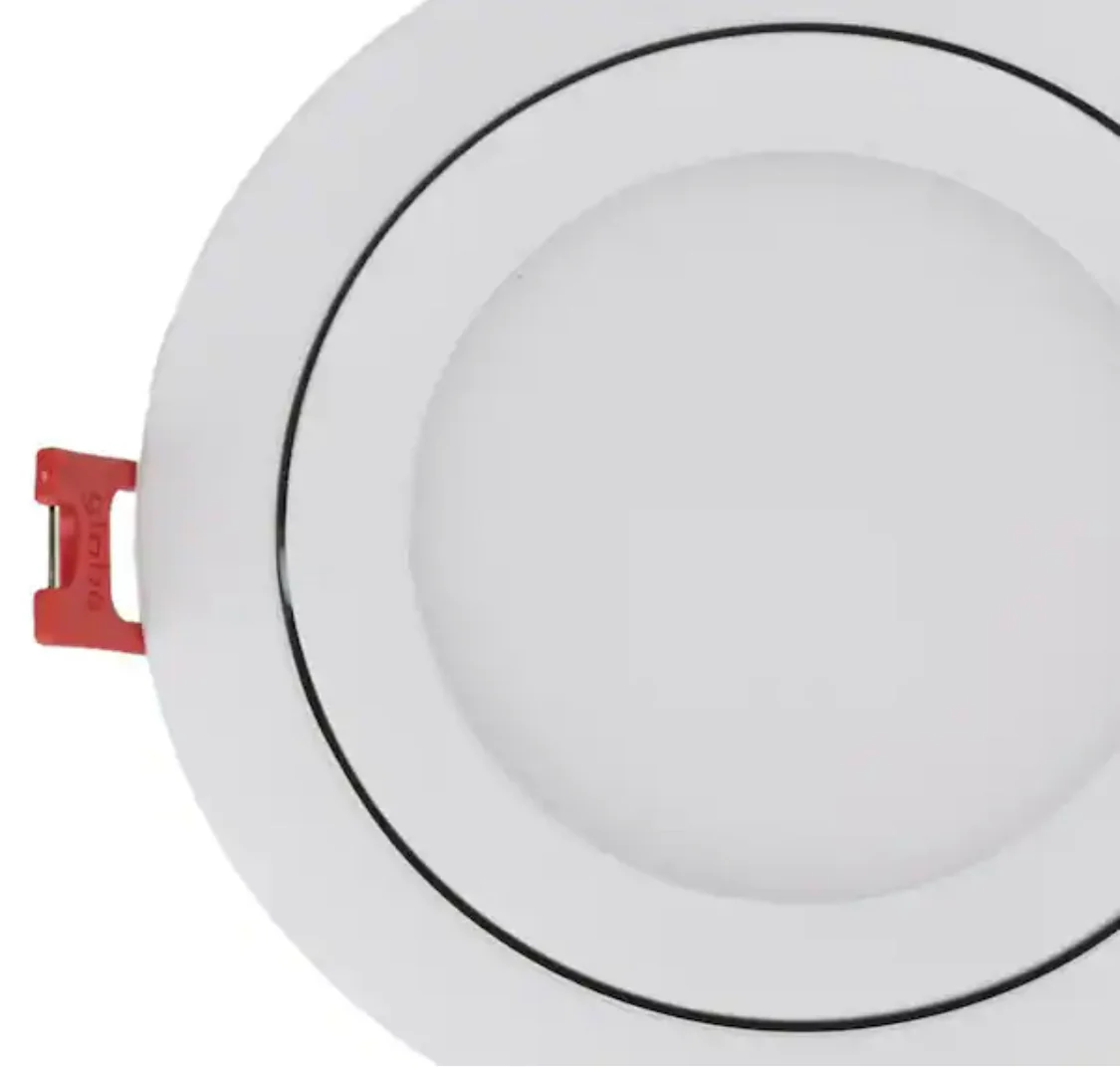 Commercial Electric Slim Directional 4 in. Adjustable CCT Canless New Construction & Remodel IC Rated Indoor Dimmable LED Recessed Light Kit - Damaged Box - Image 4
