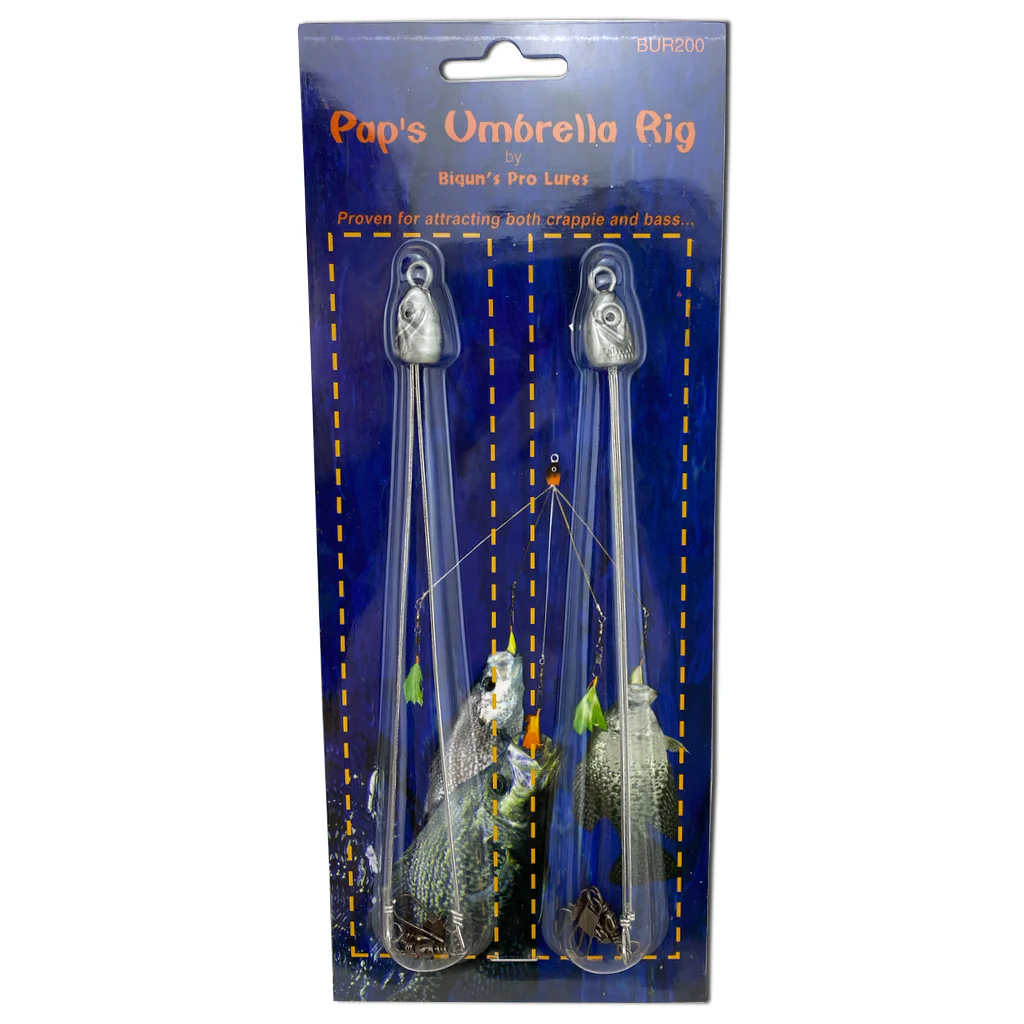 Paps Umbrella Fishing Rig 2 Pack 5 Hook Orange - Image 2