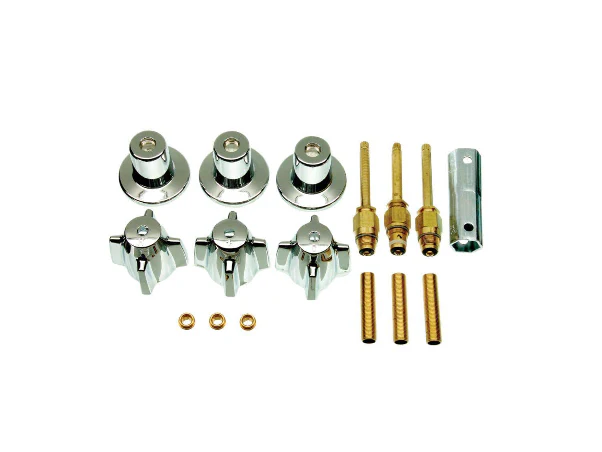 DANCO Central Brass 3-Handle Tub and Shower Faucet Trim Kit in Chrome (Valve Not Included) DAMAGED BOX