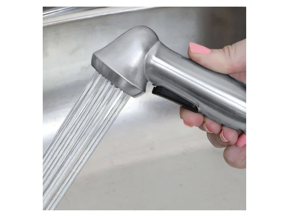 DANCO Single-Handle Premium Pull-Out Sprayer Kitchen Faucet Side Spray with Guide in Chrome DAMAGED BOX - Image 5