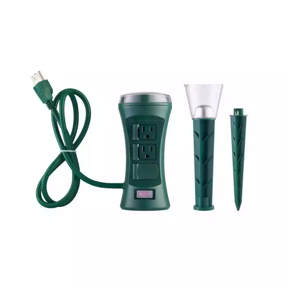 Defiant Smart Outdoor Power Stake With Ground Projector Damaged Box - Image 5