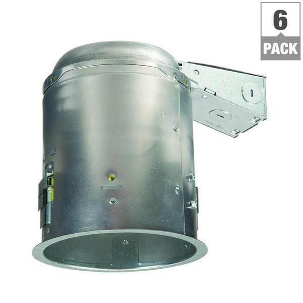 Halo E26 Series 5 inch Aluminum Recessed Lighting Remodel IC Air Tite Housing 6 Pack Damaged Box