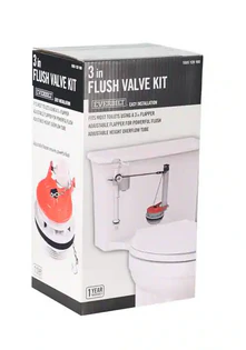 Everbilt 3 inch Universal Toilet Adjustable Flush Valve with Flapper Damaged Box - Image 2