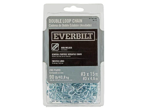 Everbilt #3 x 15 ft. Zinc Plated Steel Double Loop Chain - Image 4