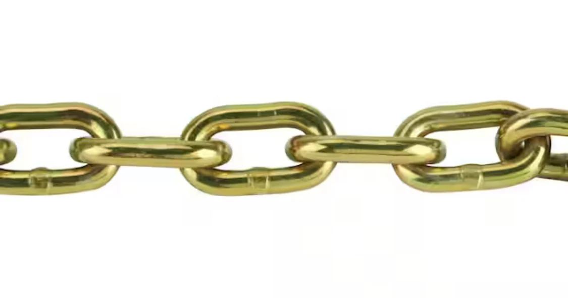 Everbilt 5/16 in. x 20 ft. Grade 70 Yellow Zinc Plated Steel Tow Chain with Grab Hooks - Image 2