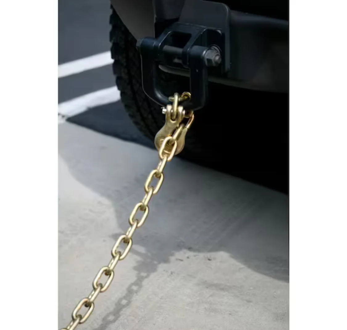 Everbilt 5/16 in. x 20 ft. Grade 70 Yellow Zinc Plated Steel Tow Chain with Grab Hooks - Image 4