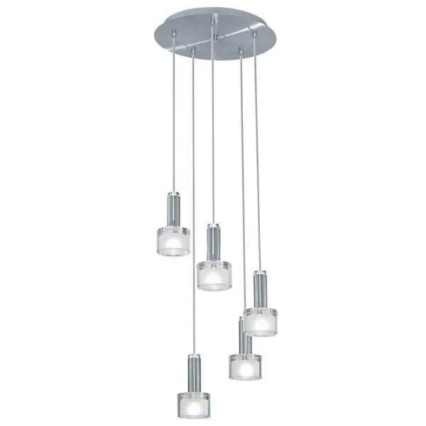 Fabiana 5-Light Chrome Ceiling Mount Pendant Damaged Box