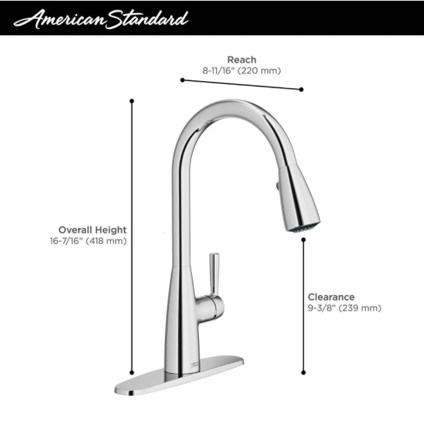 Fairbury 2S Single Handle Pull Down Sprayer Kitchen Faucet in Polished Chrome Damaged Box - Image 5