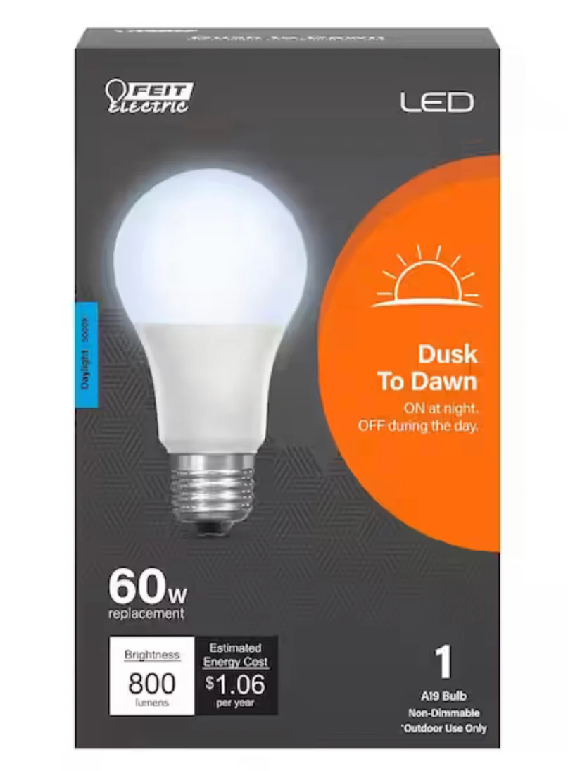 Feit Electric 60-Watt Equivalent A19 IntelliBulb Dusk to Dawn CEC Title 20 Compliant 90+ CRI LED Light Bulb, Daylight 5000K - Image 8
