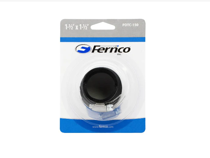 Fernco 1-1/2 in. x 1-1/2 in. or 1-1/4 in. PVC Mechanical Drain and Trap Connector Fittings & Connectors DAMAGED BOX - Image 3