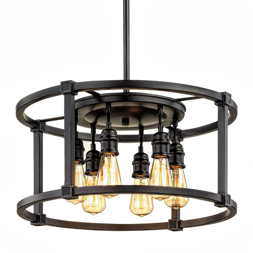 Fifth And Main Romaro Row Six Light Aged Bronze Dinette Chandelier Damaged Box