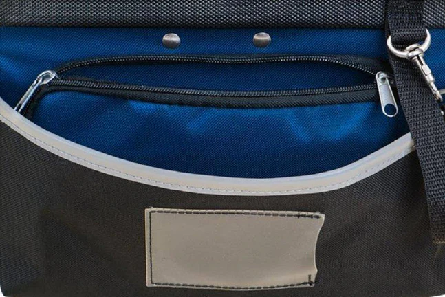 Frontier 10 Inch Open Mouth Heavy Duty Tote Tool Bag in Black and Blue - Image 7