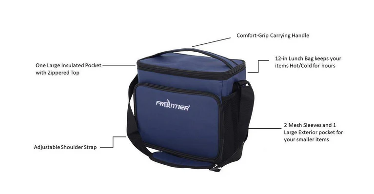 Frontier 12 Inch Thermal Insulated Lunch Bag - Image 9
