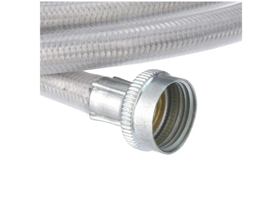 GE 4 ft. Universal Stainless Steel Washer Hoses with 90 degree Elbow (2-Pack) - Image 2