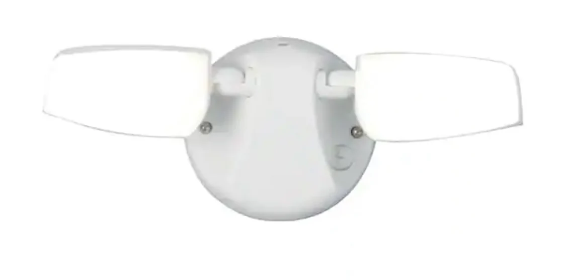 Halo FT 60-Watt 180° White Outdoor Integrated LED Flood Light with Dusk to Dawn - Damaged Box