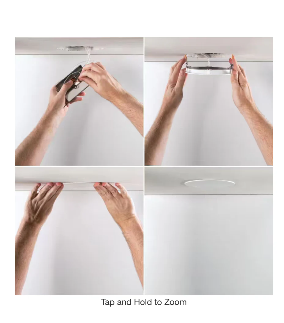 Halo HLBSL 6 in. Color Selectable New Construction or Remodel Canless Recessed Integrated LED Kit Damaged Box - Image 4