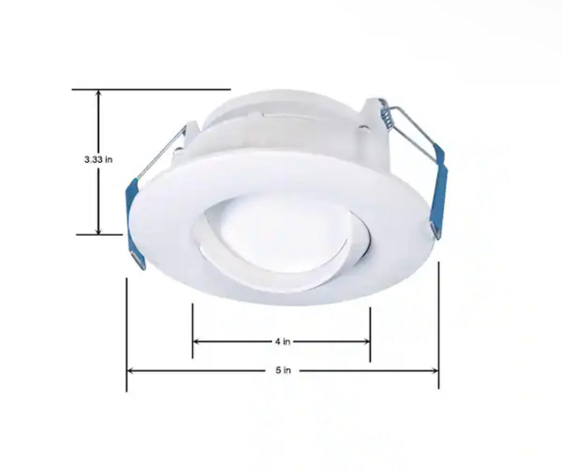 Halo RA 4 in. Selectable CCT New Construction or Remodel Canless Recessed Adjustable Gimbal Integrated LED Kit - Damaged Box - Image 6