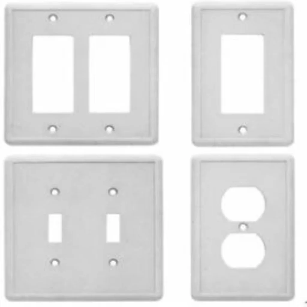 Hampton Bay 1 Gang Toggle Wall Plate Gray Outlet Switch Cover Damaged Box - Image 2